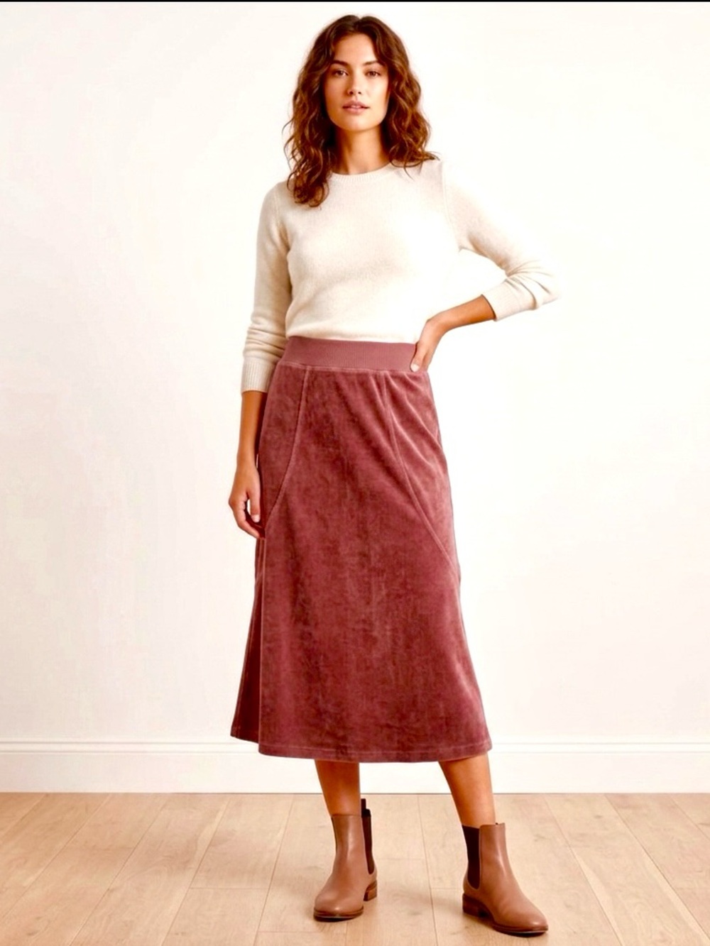 XCVI Soft Corduroy Blair Pencil Skirt,  RUST PIGMENT